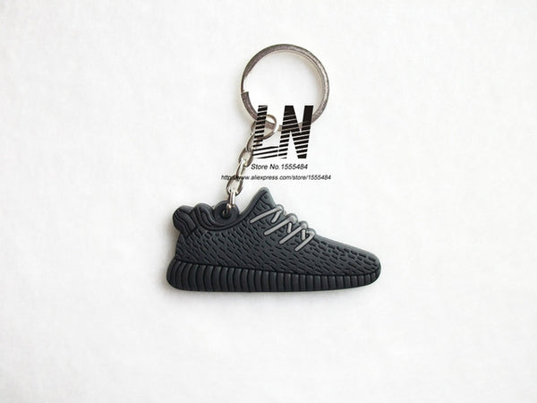 Mini Silicone Yeezy Boost 350 Keychain Bag Charm Woman Men Kids Key Ring Gifts Sneaker Key Holder Jordan Shoes Key Chain