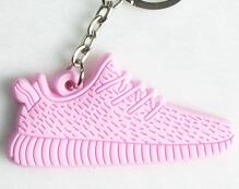 Mini Silicone Yeezy Boost 350 Keychain Bag Charm Woman Men Kids Key Ring Gifts Sneaker Key Holder Jordan Shoes Key Chain