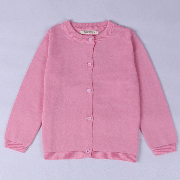 2017 New Baby Children Clothing Boys Girls Candy Color Knitted Cardigan Sweater Kids Spring Autumn Cotton Outer Wear 10 Color