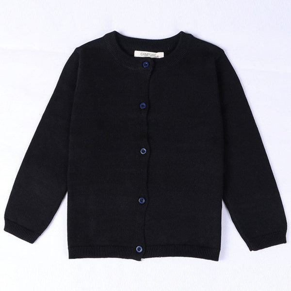 2017 New Baby Children Clothing Boys Girls Candy Color Knitted Cardigan Sweater Kids Spring Autumn Cotton Outer Wear 10 Color
