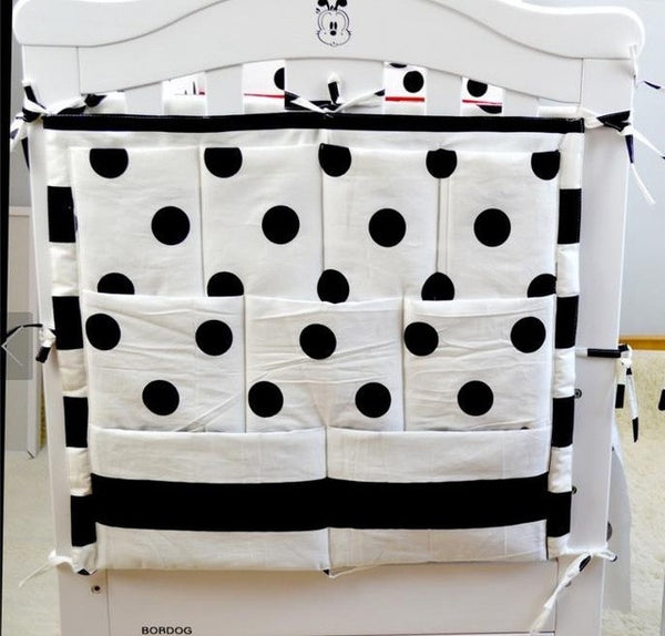 60*50 CM Baby Bed Hanging Storage Bag  Baby Bedding Sets Cotton Printed Cotton Bottles Diaper Sundries Multilayer Pockets Bag