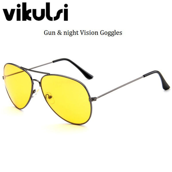 Classical 3025 Aviator Sunglasses Night Vision Goggles Yellow Lens Men Luxury Brand Sunglasses Women 2016 Sun Glasses Lunette