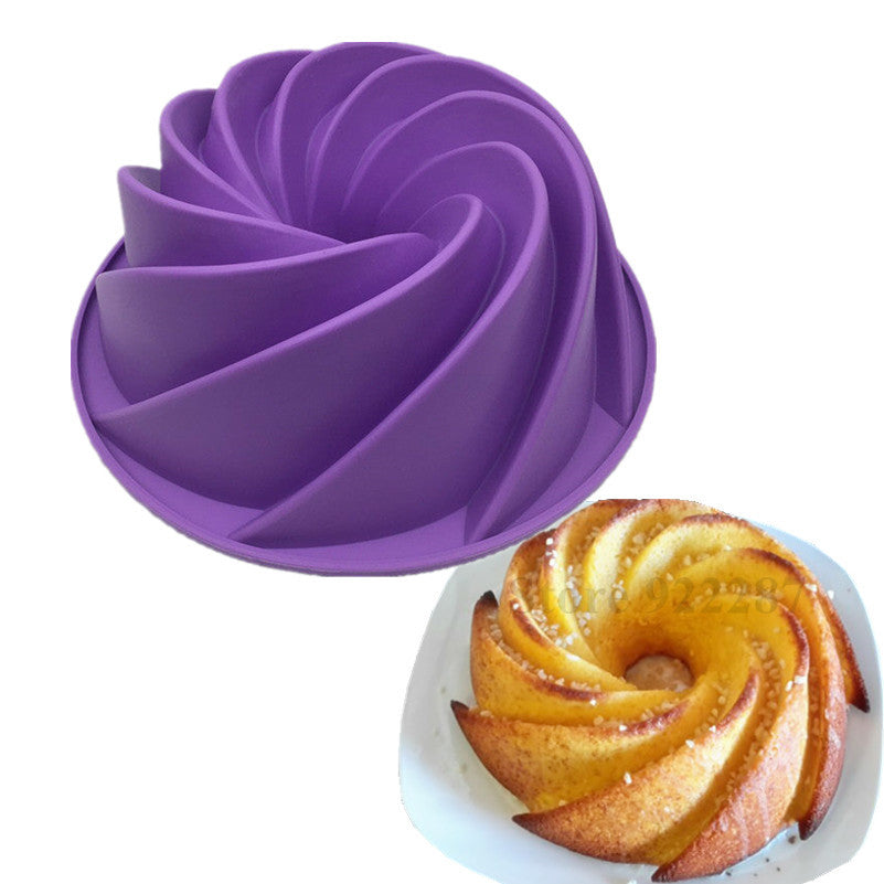 Big Vortex Shape Silicone Cake Mold Baking Tools Molds For Cakes Kitchen Bakeware Cake Design Moulds