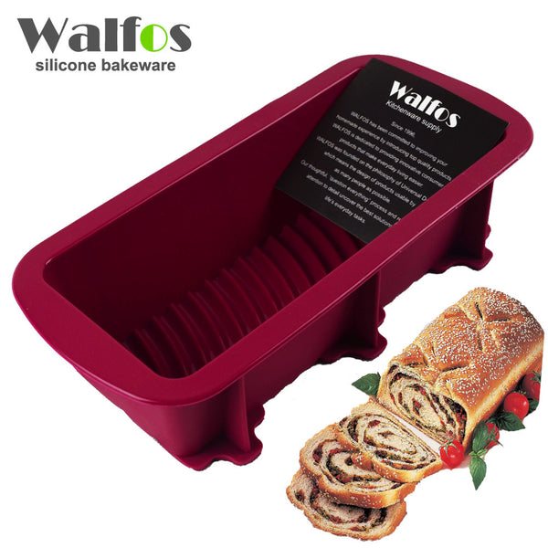 WALFOS 1 pc BPA Free non stick cake bread mold bakeware Large toast french Bread Pan-soap loaf pan mold-baking silicone cake pan