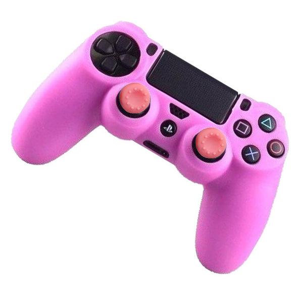 IVYUEEN 2 in 1 Soft Silicone Rubber Case Cover For Play Station Dualshock 4 PS4 DS4 Pro Slim Wireless Controller Skin + 2 grips