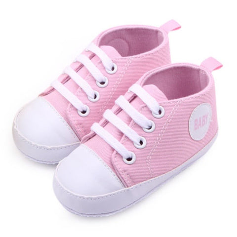 Toddler Baby Boy Girl Lace Up Sneakers Soft Sole Crib Shoes Newborn to 12Months
