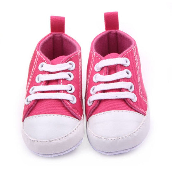 Toddler Baby Boy Girl Lace Up Sneakers Soft Sole Crib Shoes Newborn to 12Months