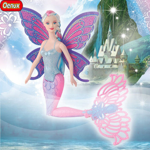 Oenux 2017 Fashion Kids Mermaid Dolls Toy Swimming Moxie Mermaid Doll Princess Ariel Dolls Bonecas Girls Toys For Birthday Gifts