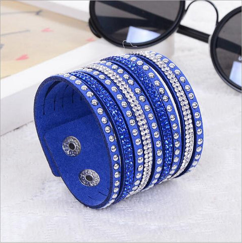 2016 New Multilayer Leather Bracelet Christmas Gift Charm Bracelets Vintage Jewelry For Women Pulsera