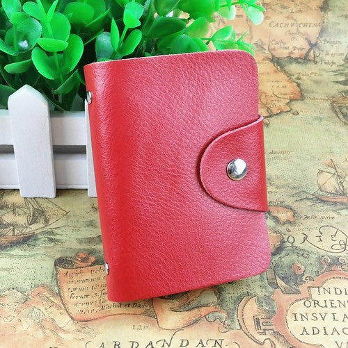 Tracking service 100% Genuine leather card holder , Wholesale card case wallet cc05