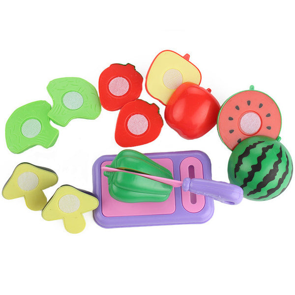 8Pcs/Lot Children Vegetable Fruit Kitchen Toys Kids Pretend Playing Cutting Toy Baby Safety Learning Educational Plastic Toys