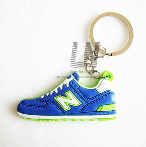 Cute Mini Silicone New Balanceer 574 Key Chain Bag Charm Woman Men Kids Key Ring Gifts Sneaker Key Holder Jordan Shoes Keychain