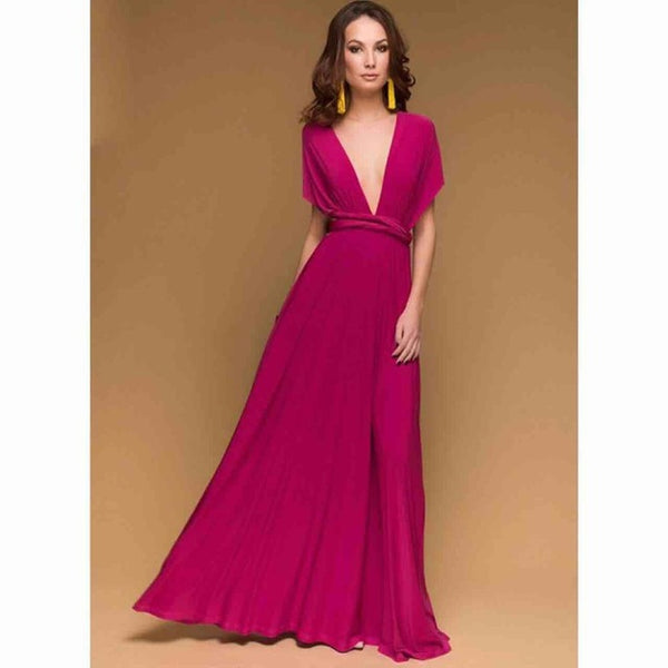 Multiway wear women maxi dress sexy bandage off shoulder long dress Bridesmaids Convertible Dress FS0210