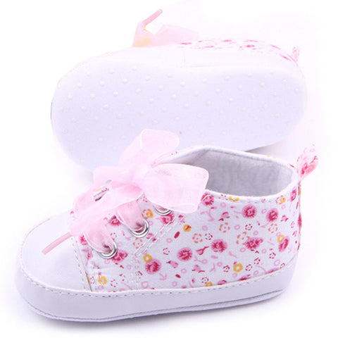 Hot Sales Baby Shoes Girls Cotton Floral Infant Soft Sole Baby First Walker Toddler Shoes 0-18M