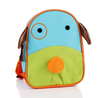 Free shipping school children kids cartoon animal character anti lost bag backpack drawstring troddler for child baby girls boys