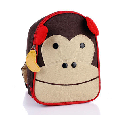 Free shipping school children kids cartoon animal character anti lost bag backpack drawstring troddler for child baby girls boys