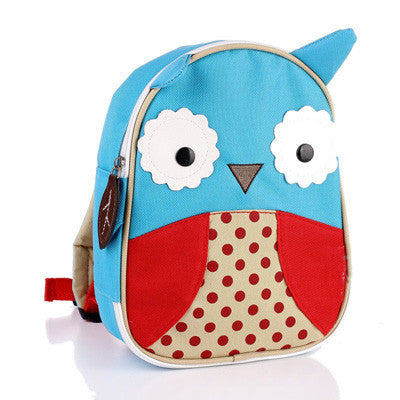 Free shipping school children kids cartoon animal character anti lost bag backpack drawstring troddler for child baby girls boys