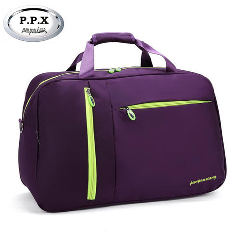 P.P.X Women Travel Bags Solid Waterproof Nylon Handbag Ladies Large Capacity Travel Bag Bolsa Feminina Female Bags Handbags X244