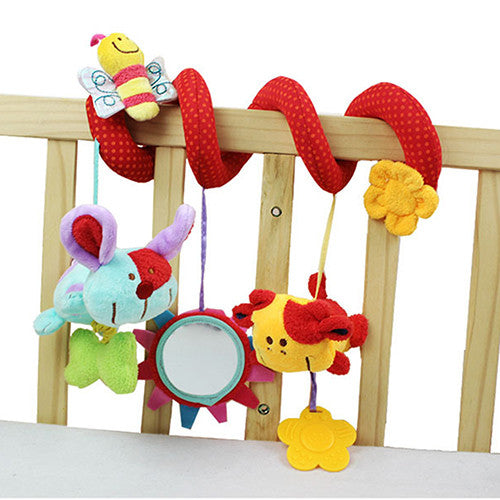 Baby Toys 0-12 Month Infant Stroller/Bed/Cot Crib Hanging Infant Kids Educational Cartoon Animal Pattern Rattles Toy