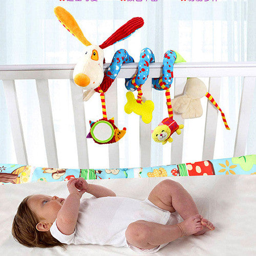 Baby Toys 0-12 Month Infant Stroller/Bed/Cot Crib Hanging Infant Kids Educational Cartoon Animal Pattern Rattles Toy