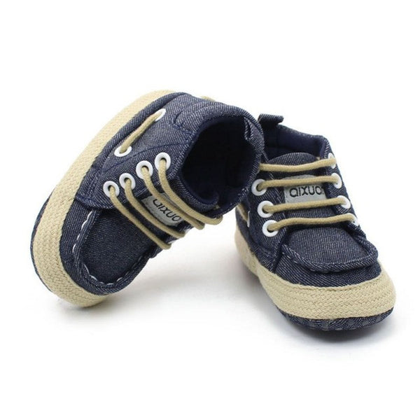 Toddler First Walkers Cotton Canvas Shoes Infant Sneaker Soft Bottom Baby Bebe Crib High-Top Moccasins Shoes