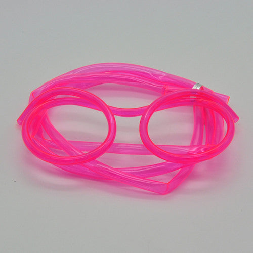 Hot! Funny  Soft Plastic Straw Glasses Unique Flexible Drinking Tube Kids Party Bar Accessories