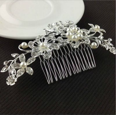 Wedding Bridal Pearl Hair Pins Flower Crystal Hair Clips Bridesmaid Jewelry Wedding Bridal Accessories Hair Jewelry