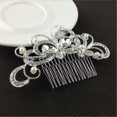 Wedding Bridal Pearl Hair Pins Flower Crystal Hair Clips Bridesmaid Jewelry Wedding Bridal Accessories Hair Jewelry