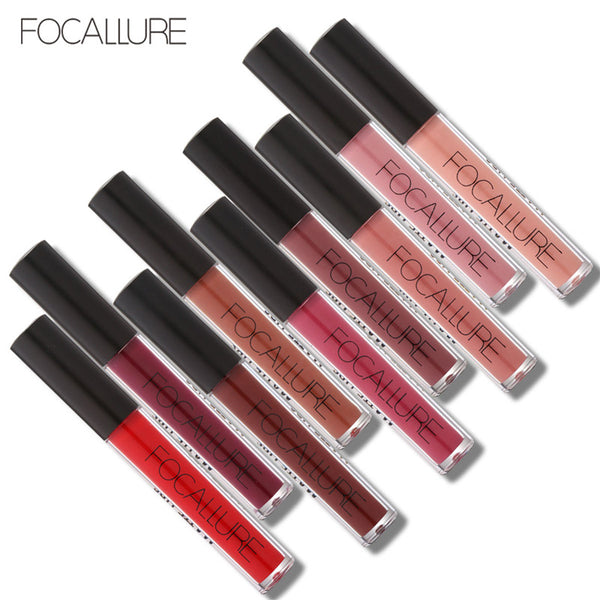 FOCALURE Brand Makeup Waterproof batom Tint Lip Gloss Red Velvet True Brown Nude Matte Lipstick Colourful Maquiagem