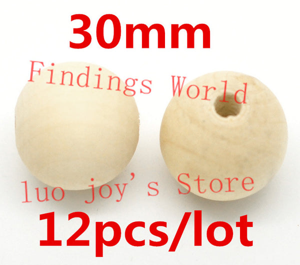 Pick 4/6/8/10/12/14/16/18/20/25/30/40/50mm Wood Spacer Bead Natural Color Wooden Beads Jewelry Making For Baby Smooth Teething