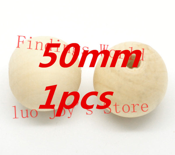 Pick 4/6/8/10/12/14/16/18/20/25/30/40/50mm Wood Spacer Bead Natural Color Wooden Beads Jewelry Making For Baby Smooth Teething