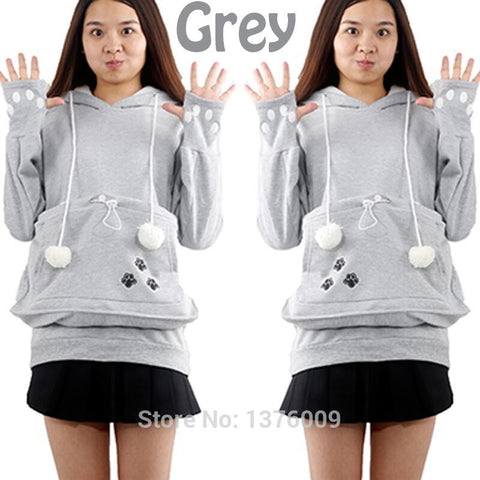 Cat Hoodie Sweatshirts With Cuddle Pouch Dog Pet Hoodies For Casual  Pullovers With Ears