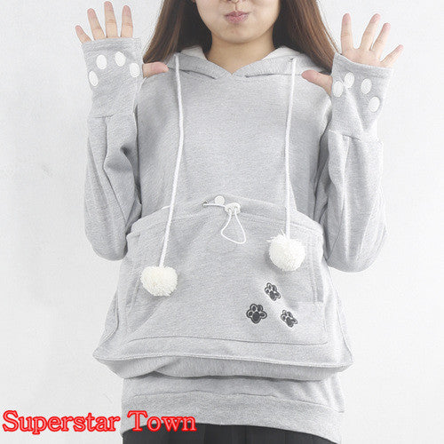 Cat Hoodie Sweatshirts With Cuddle Pouch Dog Pet Hoodies For Casual  Pullovers With Ears