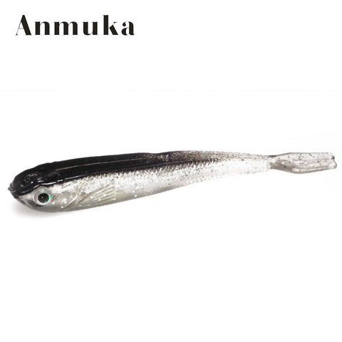 Anmuka 10pcs Soft Lure Silicone Tiddler Bait Fluke Fish Fishing Saltwater Minnow Spoon Jigs Fishing Hooks 21017-10