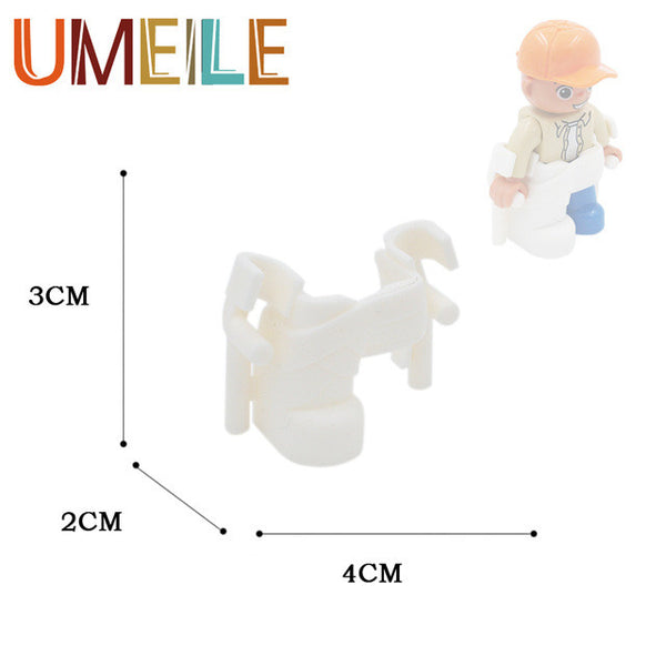 UMEILE Duplo Table Chair Cradle Lou Yi Case Building Block Accessories Home Furnishing Decoration Brick Play House Girl Toys