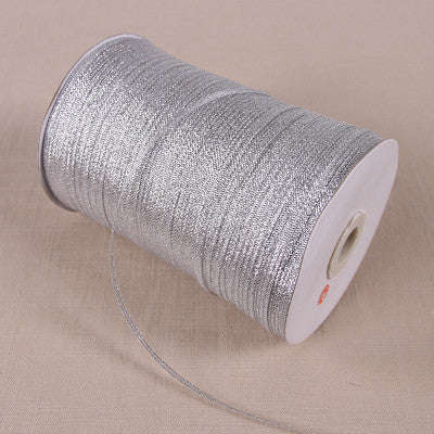 20 Yards 3mm width glitter ribbon gift packing belt wedding party Christmas embellishment ribbon sewing accessories