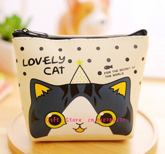 NEW CUTE 4Models- PU Cats 12CM Pocket Coin BAG ,Coin Purse Wallet Pouch Holder ; Women's Hand Change Purse Pouch BAG