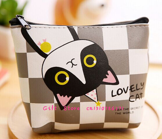 NEW CUTE 4Models- PU Cats 12CM Pocket Coin BAG ,Coin Purse Wallet Pouch Holder ; Women's Hand Change Purse Pouch BAG