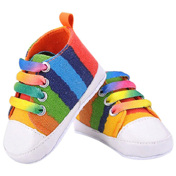 6 Colors New Infant Toddler Newborn Baby Shoes Unisex Kids Classic Sports Sneakers Baby Soft Bottom Anti-slip T-tied Shoes
