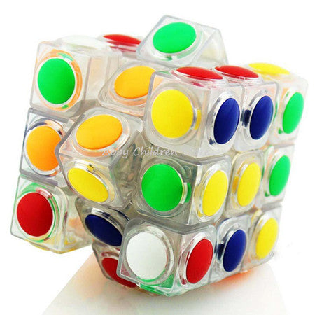 Brand New Transparent Magic Cube 3x3x3 Speed Puzzle Cube Game Dot Shape Cubos Magicos Professional Puzzle Game Toys Gifts