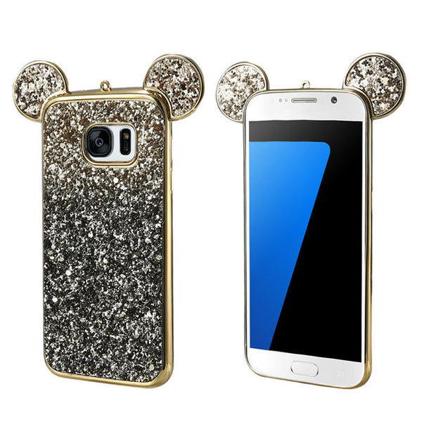 KISSCASE Phone Cases For iPhone 5 5s 6 6s 6 Plus 7 7 Plus Fashion 3D Mickey Mouse Cover Case For Samsung S6 S6 Edge S7 S7 Edge