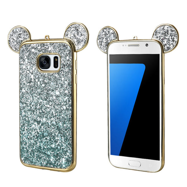 KISSCASE Phone Cases For iPhone 5 5s 6 6s 6 Plus 7 7 Plus Fashion 3D Mickey Mouse Cover Case For Samsung S6 S6 Edge S7 S7 Edge