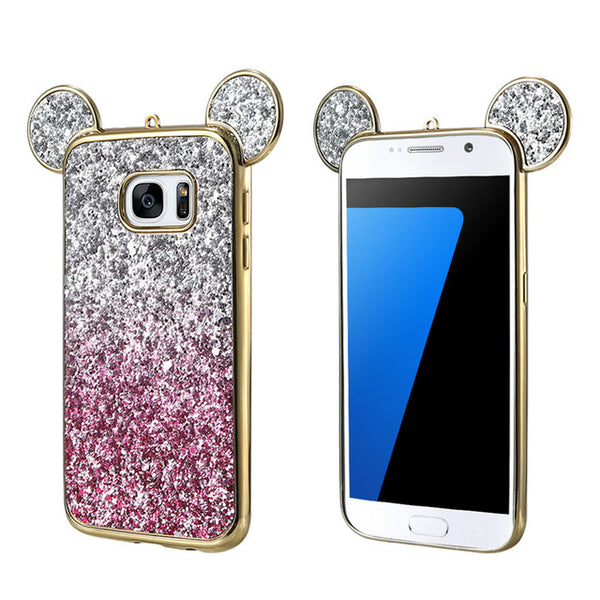 KISSCASE Phone Cases For iPhone 5 5s 6 6s 6 Plus 7 7 Plus Fashion 3D Mickey Mouse Cover Case For Samsung S6 S6 Edge S7 S7 Edge