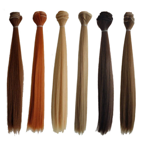 1PCS 25CM SD BJD Hair Wig DIY Synthetic Fiber Straight Hair For Dolls