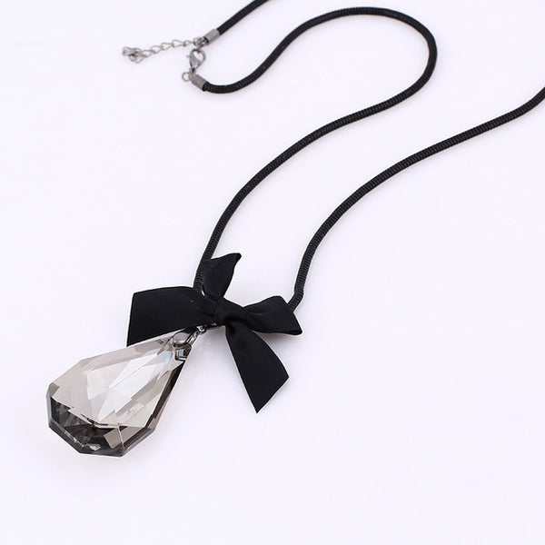 2015 New Arrival Women Pendant Necklaces The Big Drop Long Paragraph Sweater Chain All-match Decorative Crystal Necklace Pendant