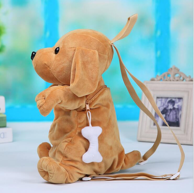 1pcs Dog plush  backpack children   toys small bag plush small bag 5colors 30*15*11cm