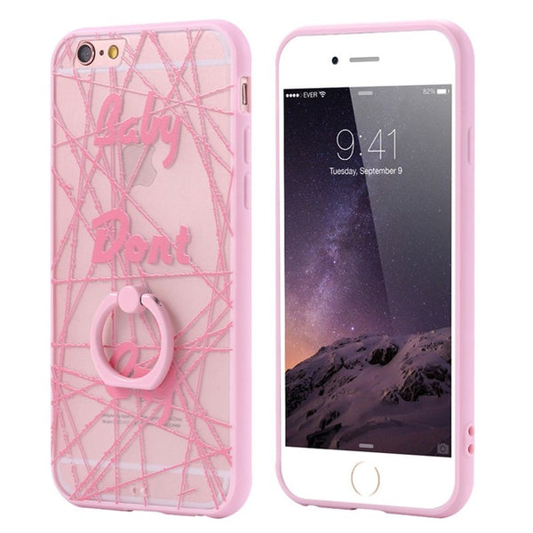 KISSCASE Lace Case For iPhone 6 6s Ring Holder Phone Back Cover For iPhone 6 Plus 6s Plus Retro Floral Cases For iPhone 6 Capa