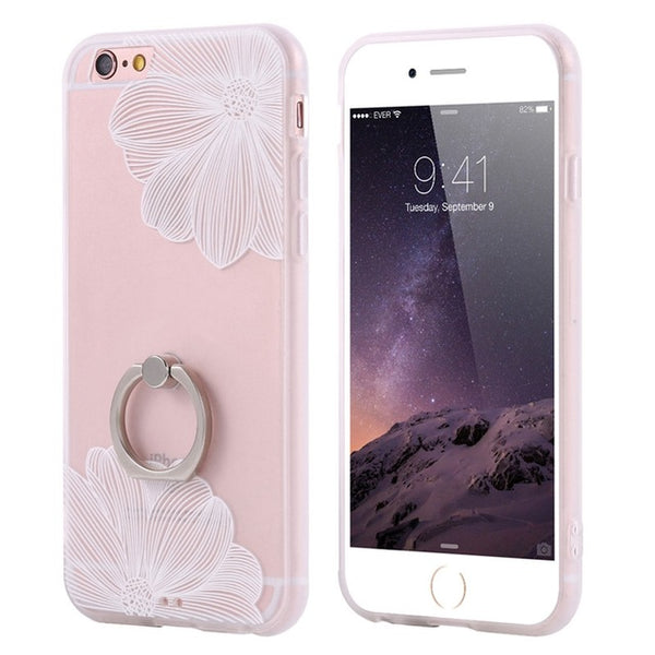 KISSCASE Lace Case For iPhone 6 6s Ring Holder Phone Back Cover For iPhone 6 Plus 6s Plus Retro Floral Cases For iPhone 6 Capa