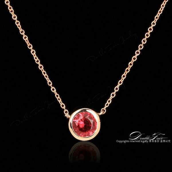 Double Fair Simple Style Cubic Zirconia Necklaces &Pendants Rose Gold Color Fashion Jewelry For Women Chain Accessiories DFN454