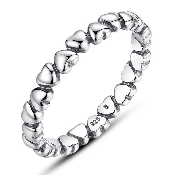 100% Authentic 925 Sterling Silver 6 Style Stackable Party Rings For Women Compatible with Original Jewelry Fine Gift